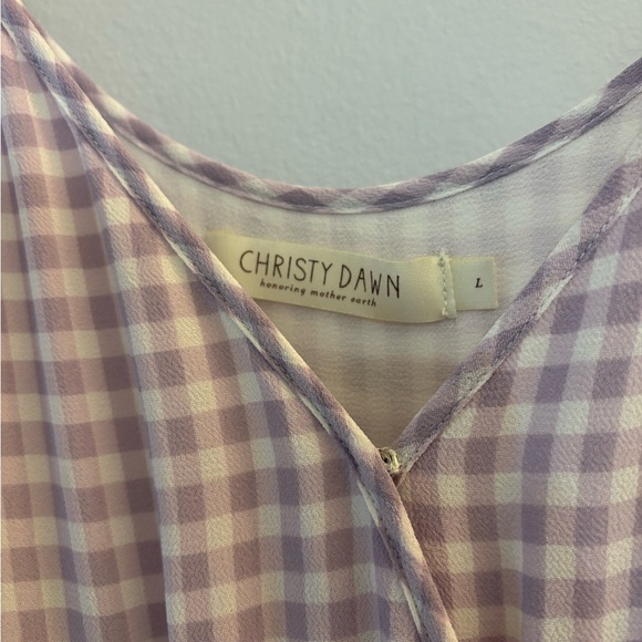 Christy Dawn Purple and White Gingham Dress - Picture 2 of 4